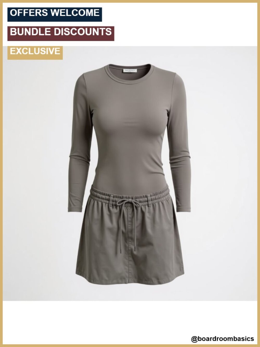 4-Pack 3/4 Sleeve Crew Neck Fitted T-Shirts for Women